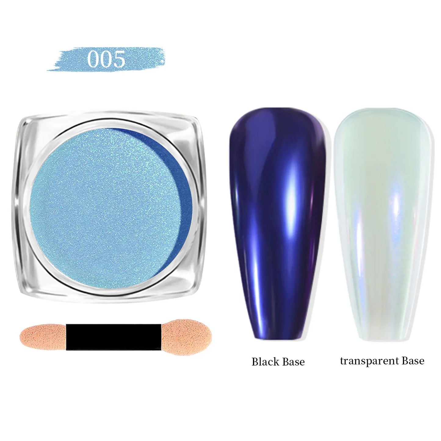 Aurora Holographic Nail Art Powder – Chrome Mirror Effect Glitter for UV/LED Nails