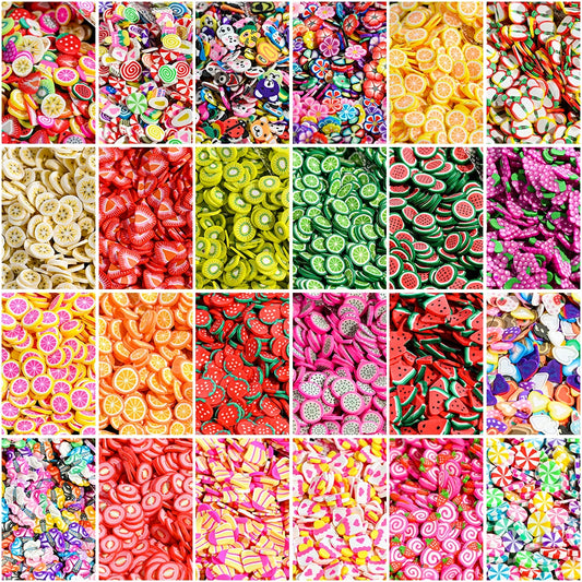 Fruit Nail Art Decoration Kit – 1000 Pcs Mixed Clay Slices for Nails, Crafts & More