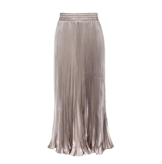 Elegant Satin Fishtail Long Skirts Evening Party Wear Faldas Vintage Pleated Skirt Women Harajuku Fashion Clothes Saias Jupe