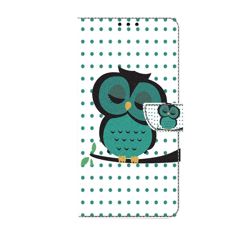 For Samsung S24 FE SM-S721B Case Painted Pattern Wallet Flip Book Cover on For Samsung Galaxy S 24 FE S24FE SM-S721N Case Fundas