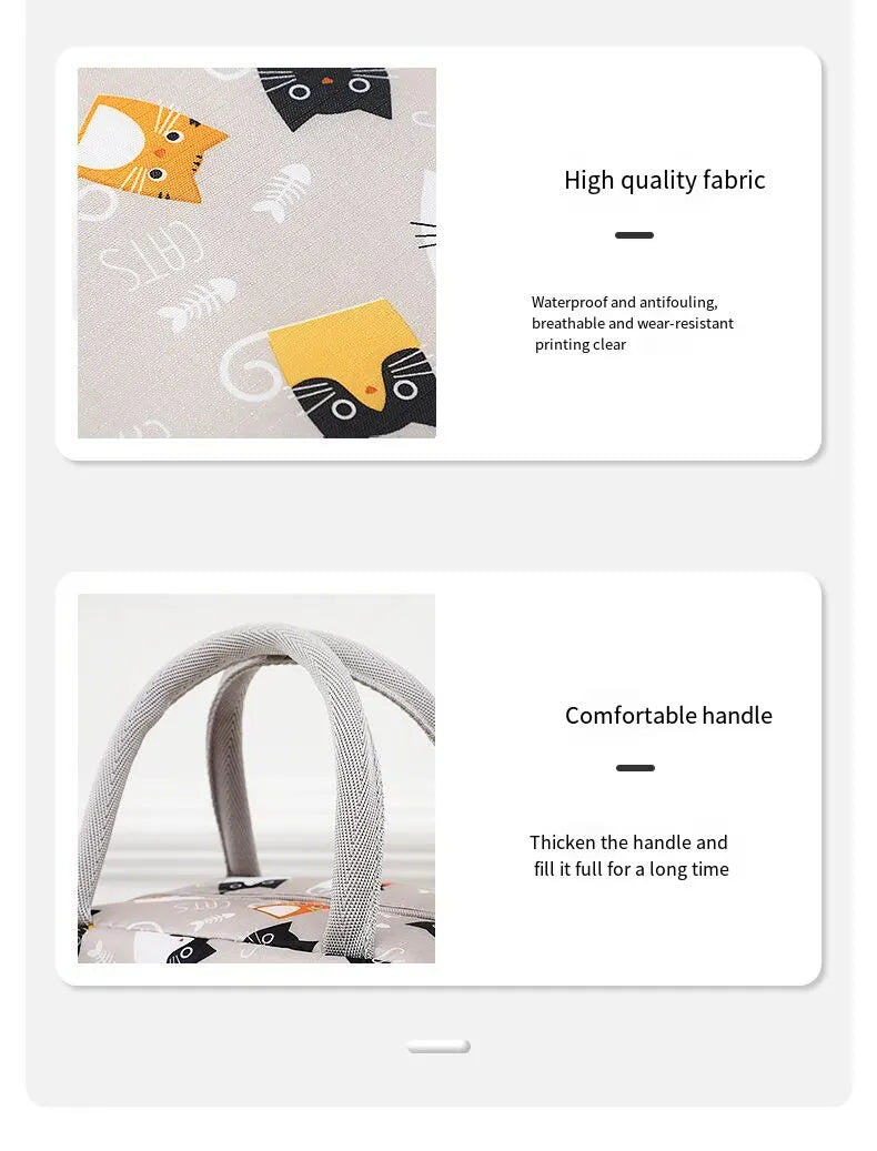 CoolBites Cartoon Bento Bag – Insulated Lunch Tote for Kids, School & Picnic Fun!