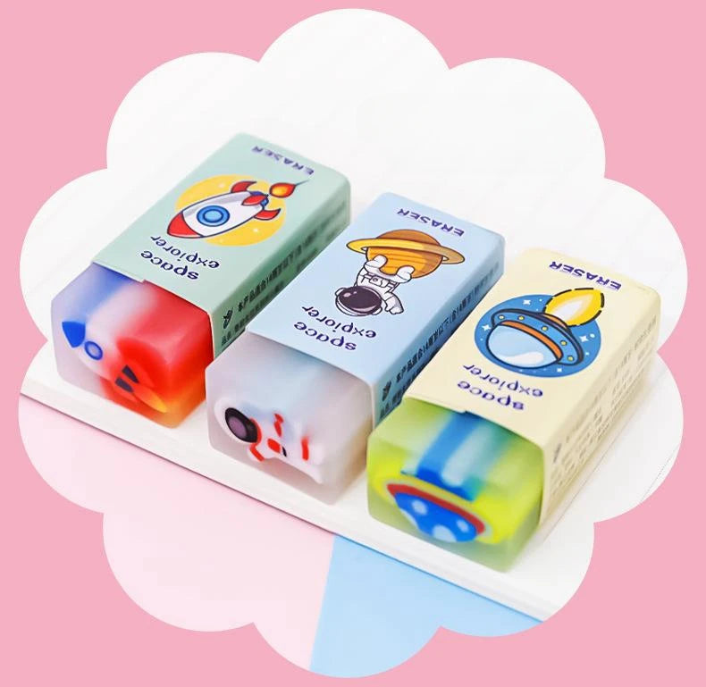 SweetSquish Eraser Set – Cute Fruit, Jelly & Animal-Shaped Pencil Rubbers for Kids with a Fun Fragrance