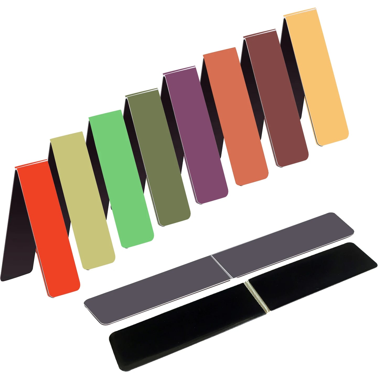 10-Color Magnetic Bookmarks – 10PCS Page Markers for Students, Teachers & Reading Fans at School, Home & Office