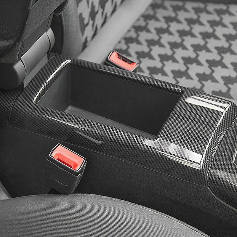 Carbon Fiber Car Styling Central Armrest Storage Box Panel Cover Trim for Audi A3 8V S3 RS3 2014 2015 2016 2017 2018 Accessories