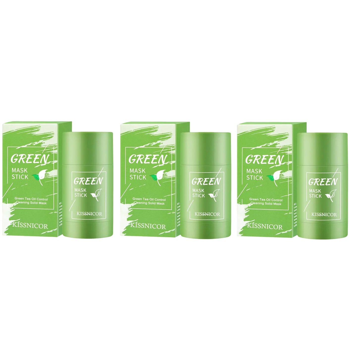 Face Clean Mask Green Tea Cleansing Stick Mask Shrink Pores Deep Blackhead Remover Facial Cleansing Moisturizing Mask Skin Care