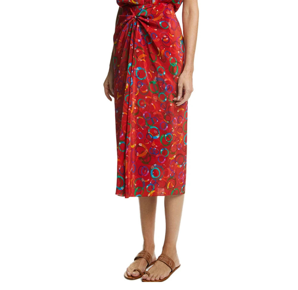 Women's Half Skirt New Elegant and Fashionable Printed Female Long Skirt Sexy High Waist Office Ladies Loose A-line Skirt
