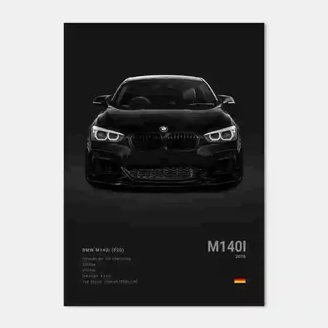 Car Luxury Sports Car Wall Art Poster Black And White Canvas Painting Wall Art Poster M5 M3 GTR M140 Living Room Home Decor Gift