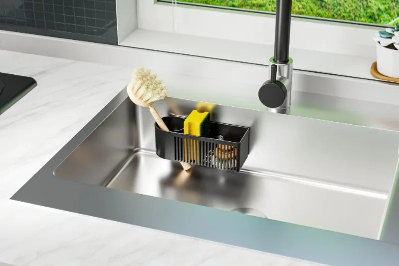 1pc Kitchen Drain Rack Kitchen utensils storage basket used for storing cleaning tools sponge cleaning drying drain basket