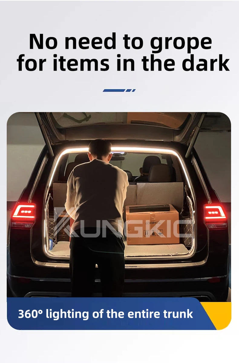 Rear Trunk Light For Volkswagen VW Golf 7 Mk7 Golf MK6 Golf MK8 Polo MK5 MK6 Bright LED Silicone Light Yellow White Accessories