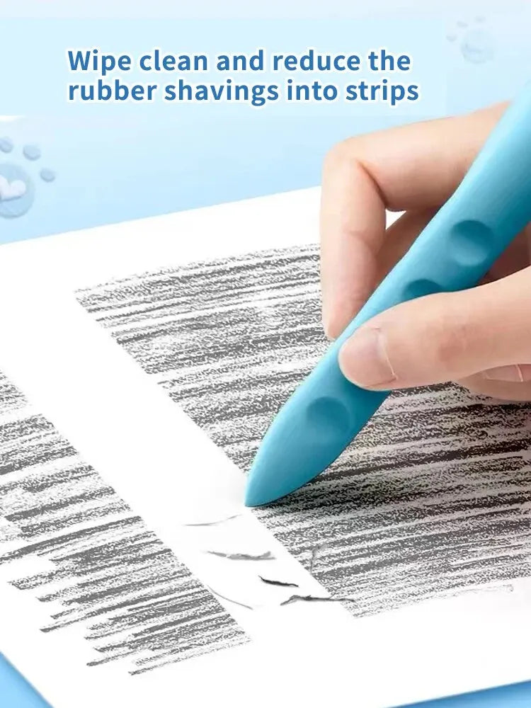 3PCS Oversized Hole Eraser Set – Clean, No-Crumb Rubber for Primary Students & Art Sketching with Smooth Grip Design