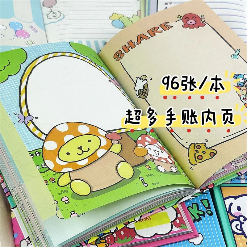 Hello Kitty x Hangyodon A5 Notebook – Full-Color Cartoon Journal with Hard Cover & Kawaii Vibes