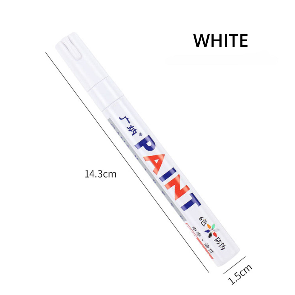 1Pc Car Oily Painting Pen Waterproof Permanent Graffiti Touch Up Tyre Marker Auto Rubber Tire Tread Mark Pen for Bike Cars Metal