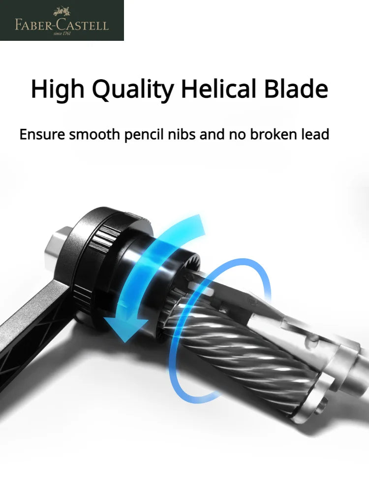 Faber-Castell Artist Long Point Sharpener – Manual Pencil Tool for Charcoal, Drawing & Sketching with Adjustable Tip Control