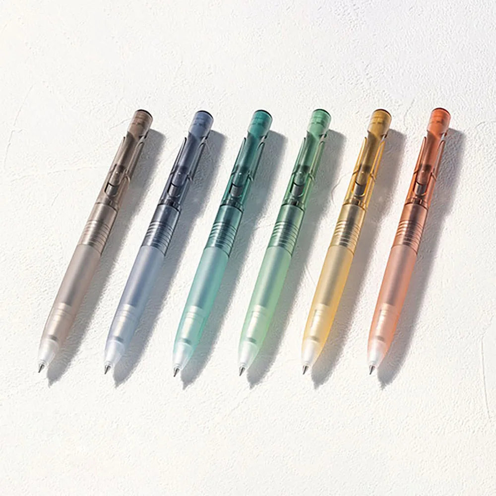 Zebra Blen Retractable Ballpoint Pens Clear Matte Black Ink Soft 0.5mm FM2