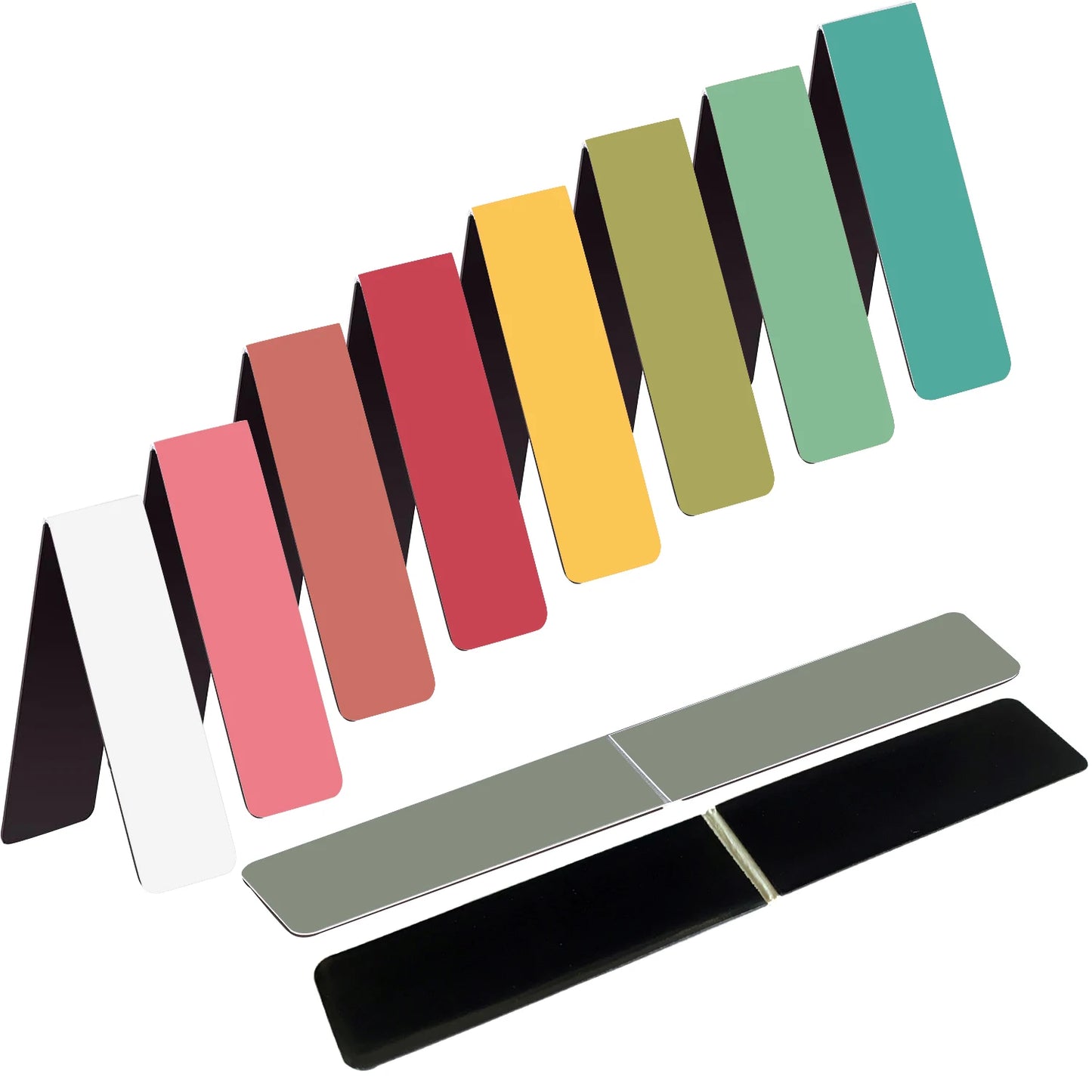 10-Color Magnetic Bookmarks – 10PCS Page Markers for Students, Teachers & Reading Fans at School, Home & Office