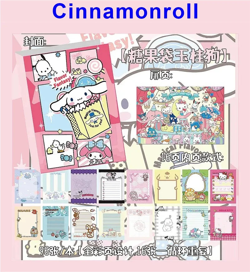 Hello Kitty x Hangyodon A5 Notebook – Full-Color Cartoon Journal with Hard Cover & Kawaii Vibes