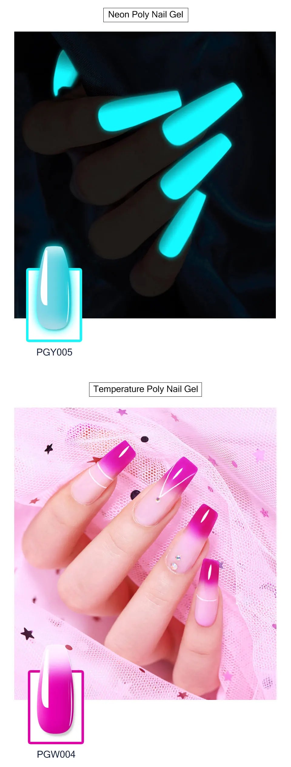 ColorPop Builder Gel – 15ml Poly Nail Extension Set with 24 UV-Cured Shades for DIY Nail Art