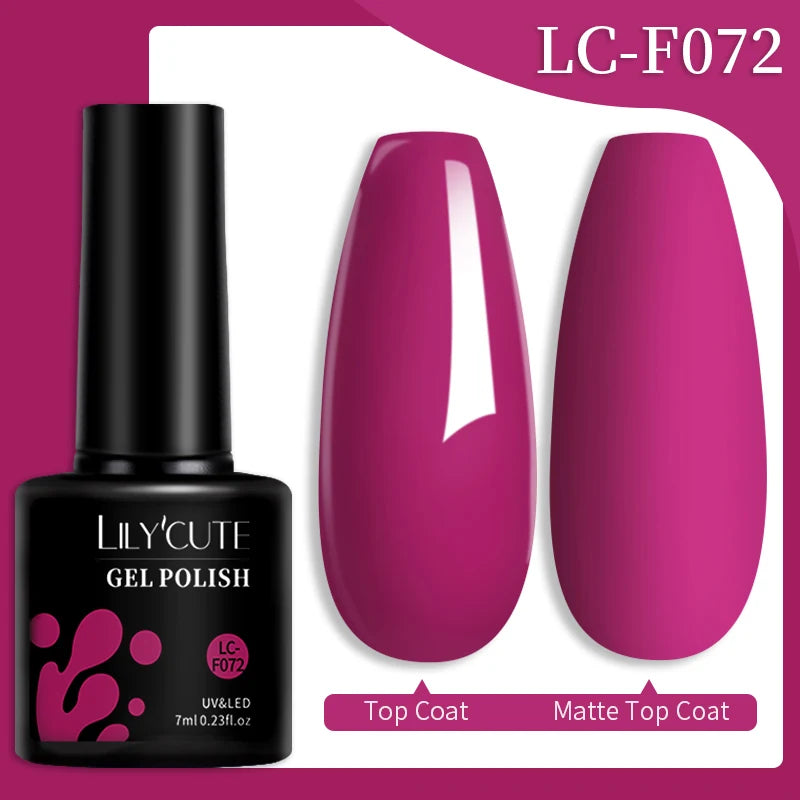 LILYCUTE Color Explosion – 184 Shades of Long-Lasting Gel Polish with Red Glitter Magic