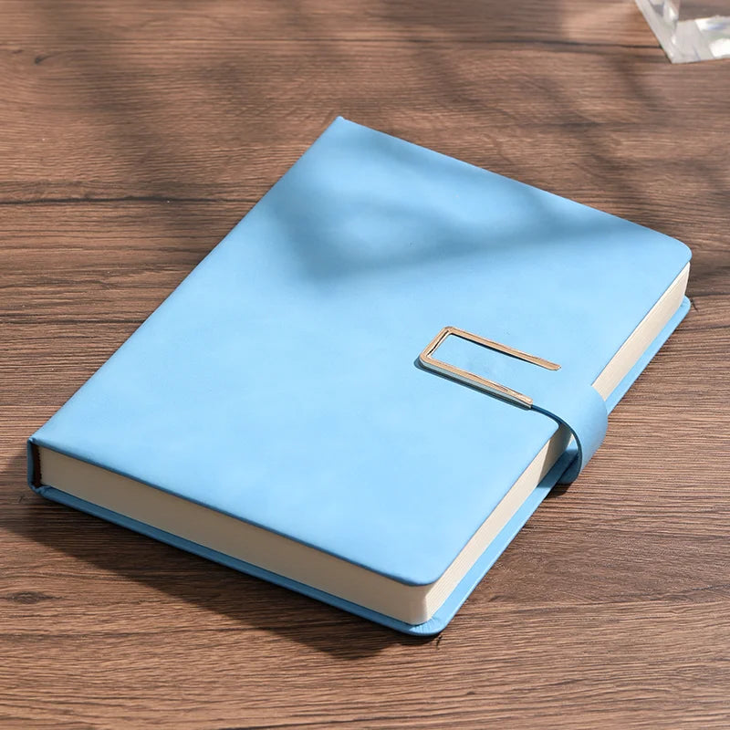Vintage A5 leather notebook with personalized soft cover - perfect for business meetings and college life