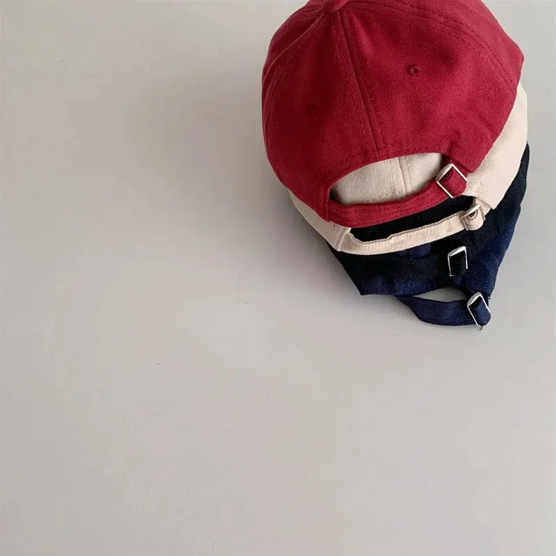 Korean Style Kids Cap – Cute Letter Embroidery & Sunny Day Vibes!