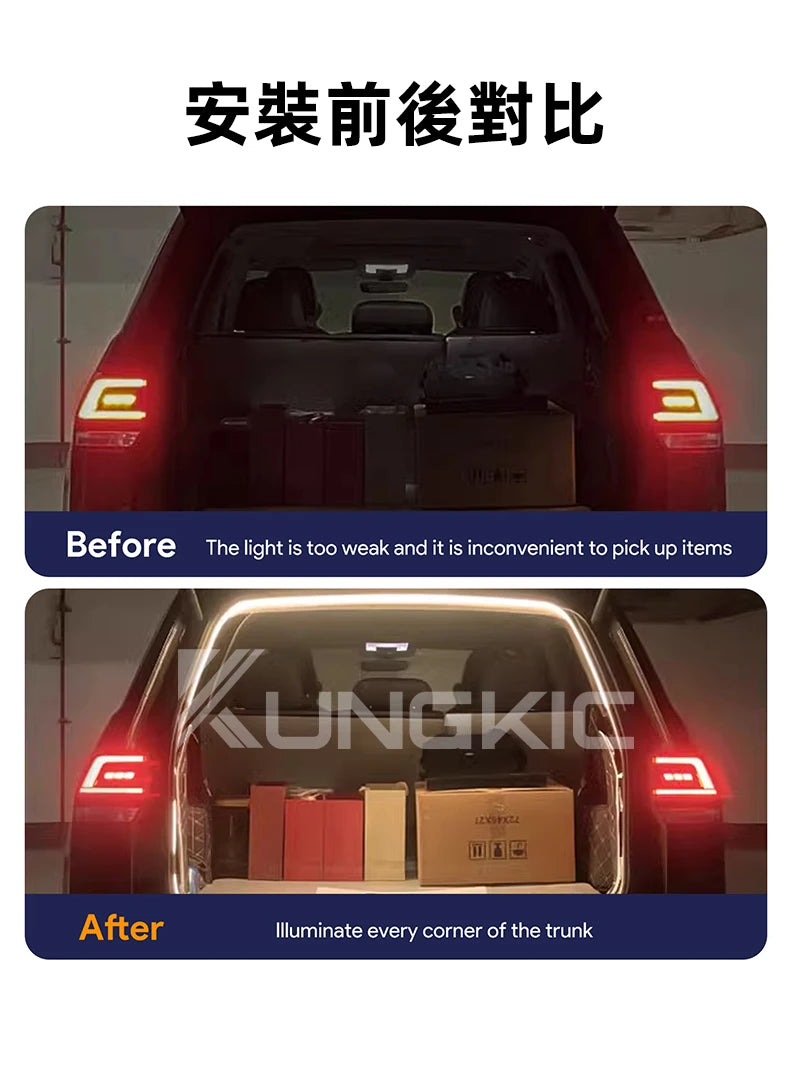 Rear Trunk Light For Volkswagen VW Golf 7 Mk7 Golf MK6 Golf MK8 Polo MK5 MK6 Bright LED Silicone Light Yellow White Accessories