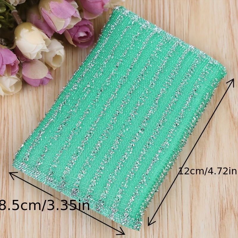 4pcs, Kitchen Dishwashing Sponge, Does Not Hurt Pot Brush Pot Artifact, Household Double-sided Cleaning Sponge Wipe, Scouring Pad, Kitchen Scrub Sponge, Cleaning Supplies, Cleaning Tool, Back To School Supplies