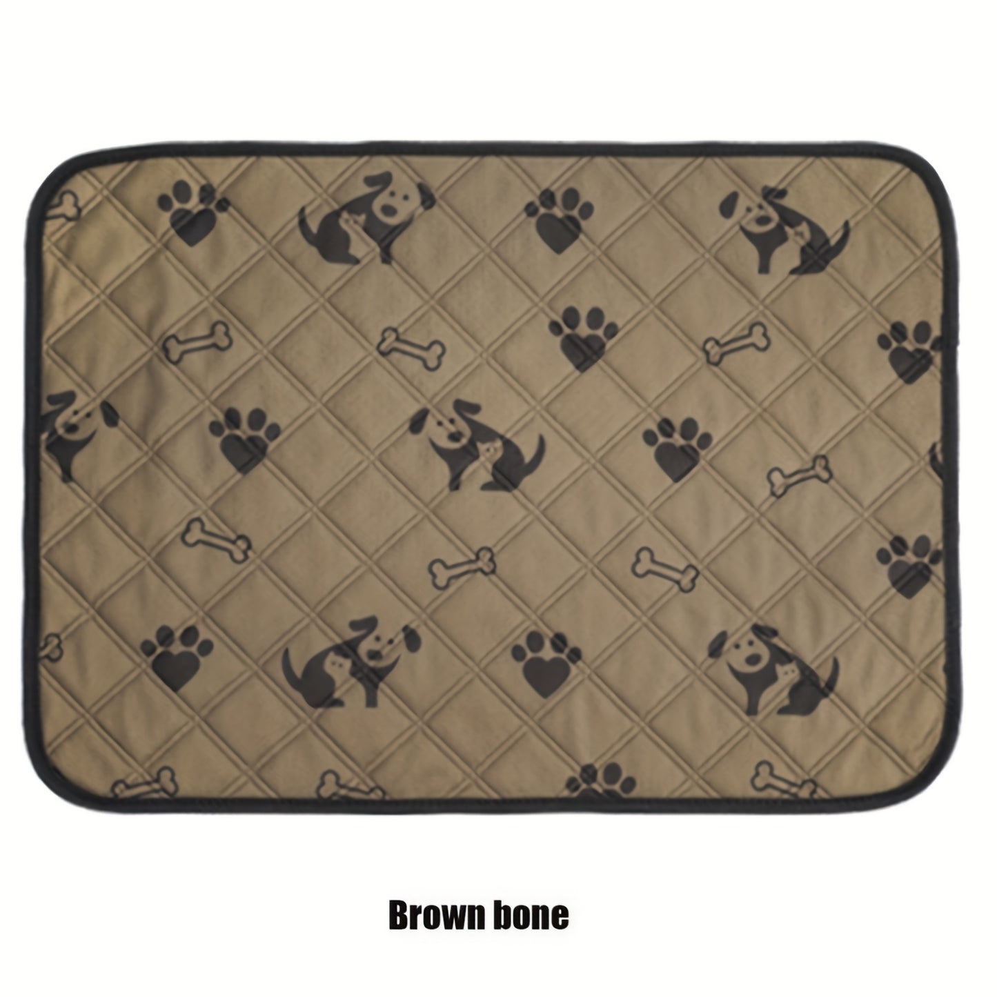 Waterproof & Non-Slip Bone Pattern Dog Pee Pad - Reusable, High Absorbent, Odor Control - Perfect for Potty Training Puppies & Small Pets, Quick-Drying, Durable, Fashionable Design for Indoor Use