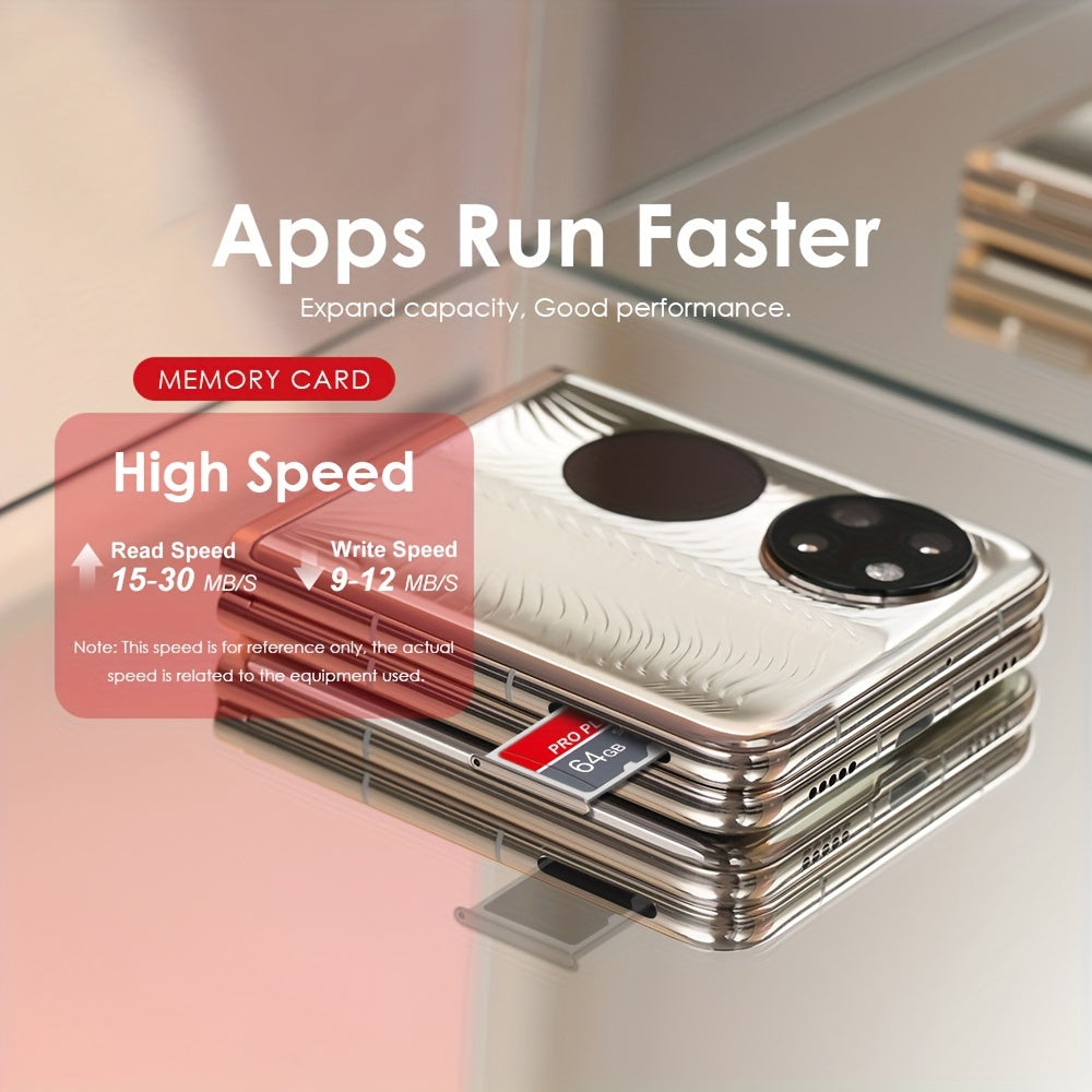 MICRODRIVE High-Speed Class 10 U3 Pro Plus Memory Card - Red & Gray, 4GB to 256GB, Reliable Performance for Smartphones, Tablets & More