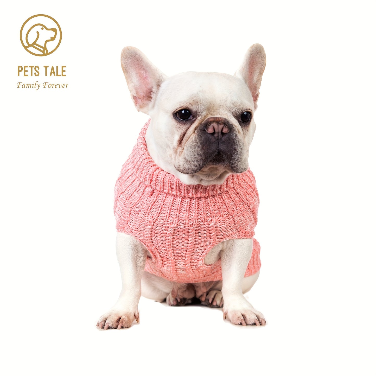 1pc PETS TALE Acrylic Knit Dog Sweater, Pullover Style with Cable Chain Detail, Machine Washable, for Mini, Toy, Small, Medium, Large Breeds, Dog Sweater for Small Dogs