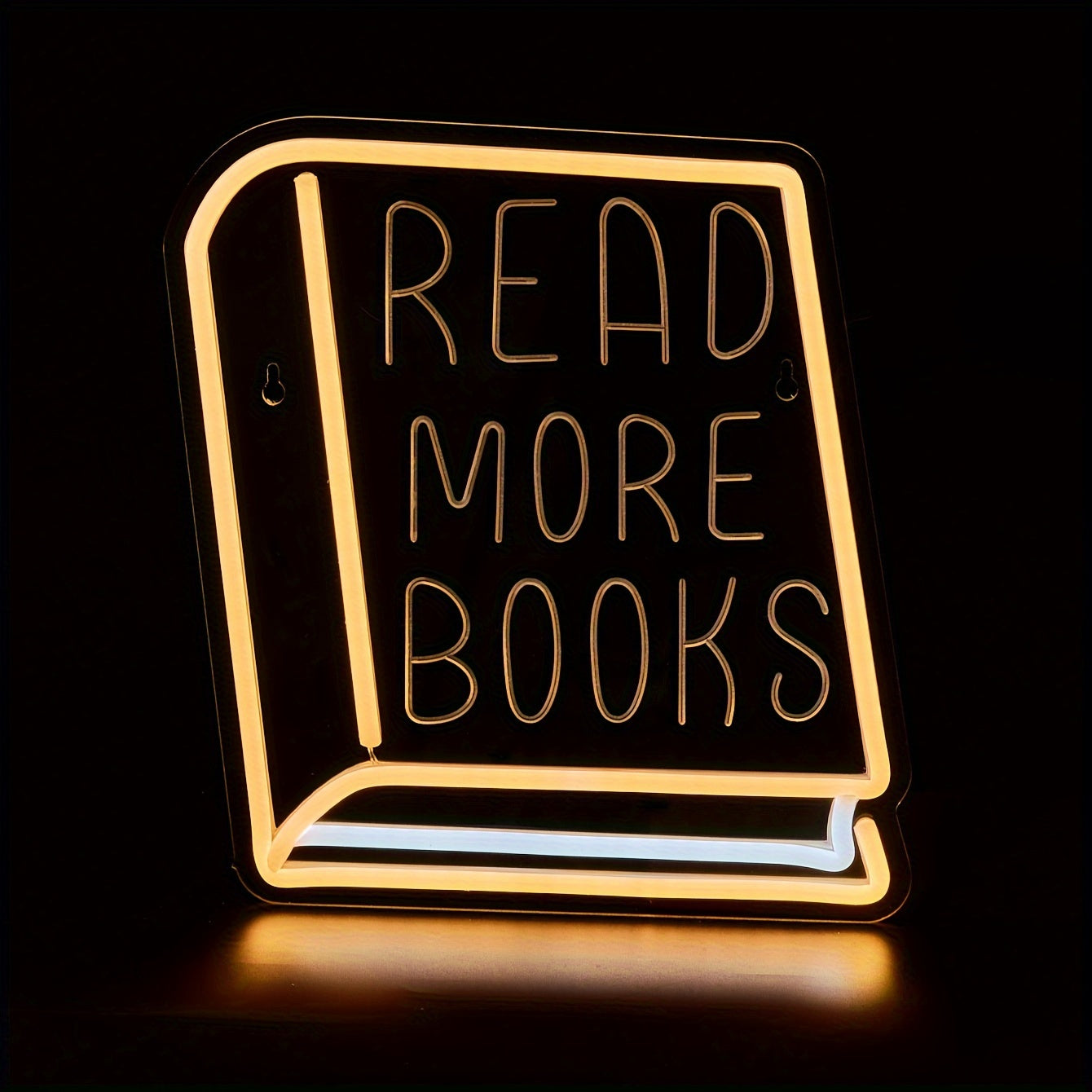 Unique "READ MORE BOOKS" USB-Powered Neon Sign for Book Lovers - Ideal for Bookstores, Reading Rooms, and Study Spaces