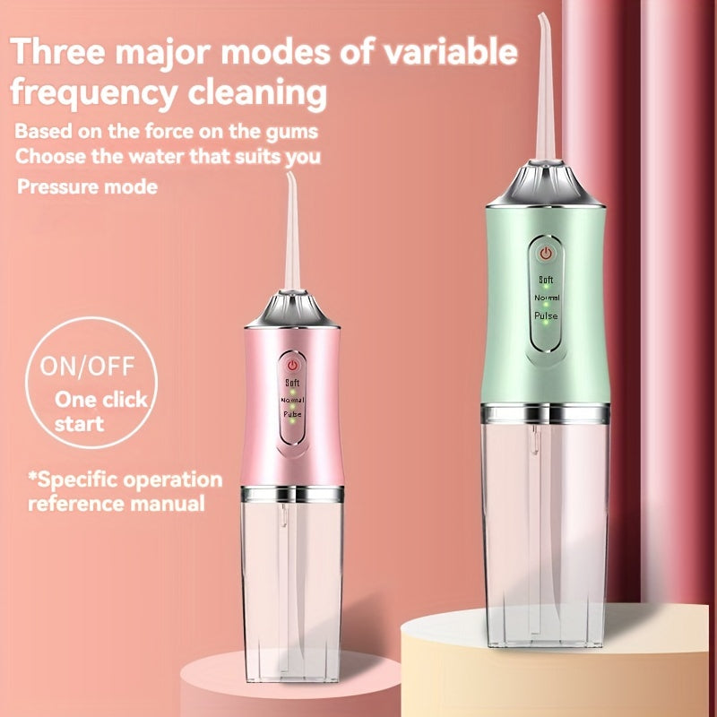 Electric Water Flosser, Intelligent Chip For Precise Pressure Control, 360 Degree Rotatable Nozzle, Oral Irrigator For Deep Teeth And Gum Cleaning, Available In Coral Powder & Mint Green Christmas Gift