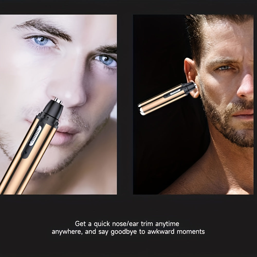 [400mAh Rechargeable Nose Trimmer] WEEME Electric Nose Hair Trimmer, Metal Nose Hair Shaver with Rechargeable Lithium Battery, USB Charging, 400mAh Capacity