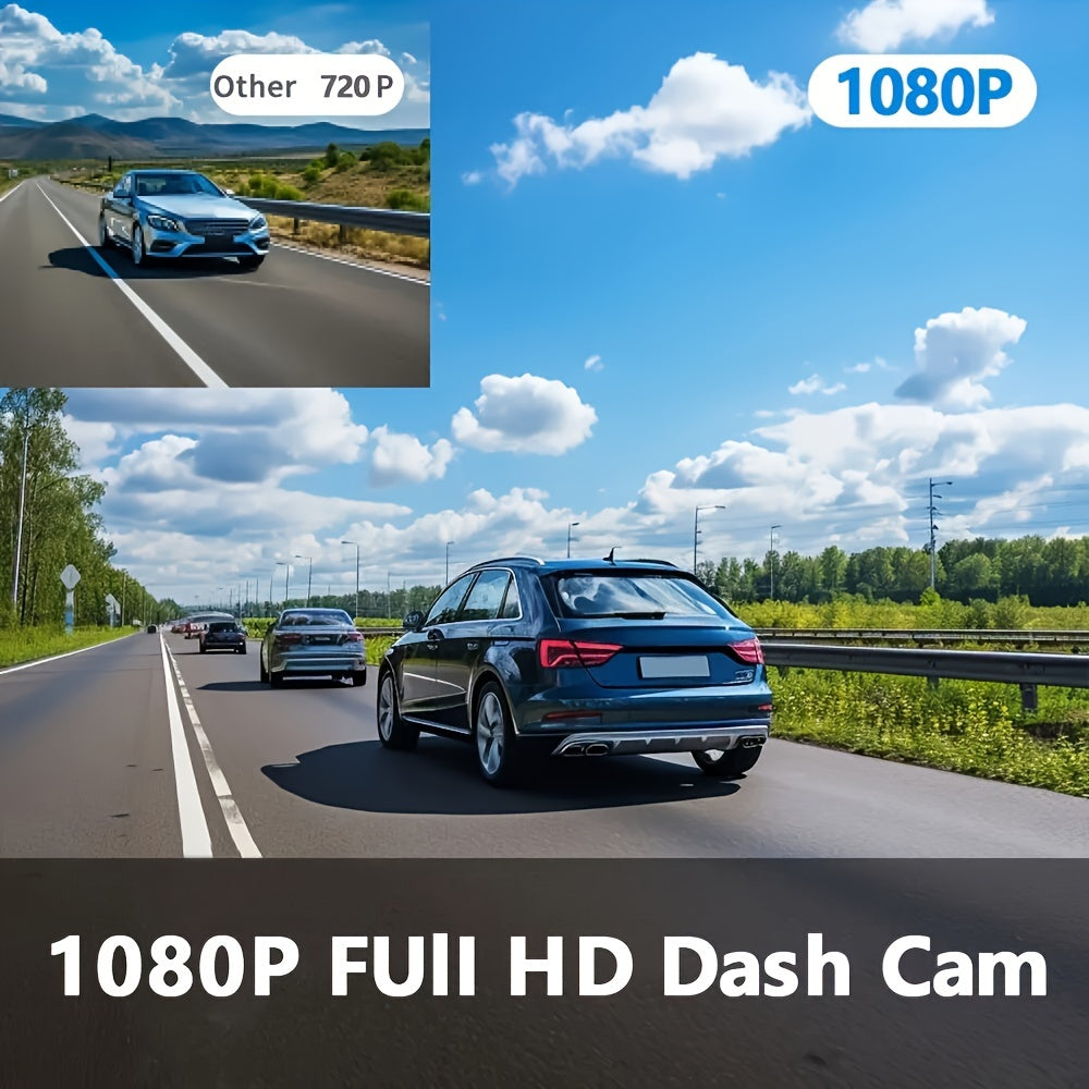 [Dash Cam] Dash Cam Front and Inside, HD 1080P Recording Car DVR Cam with 170° Wide Angle, Night Vision,Small Dash Camera for Cars, 24h Parking Monitor, Loop Recording,G-Sensor, Without SD Card