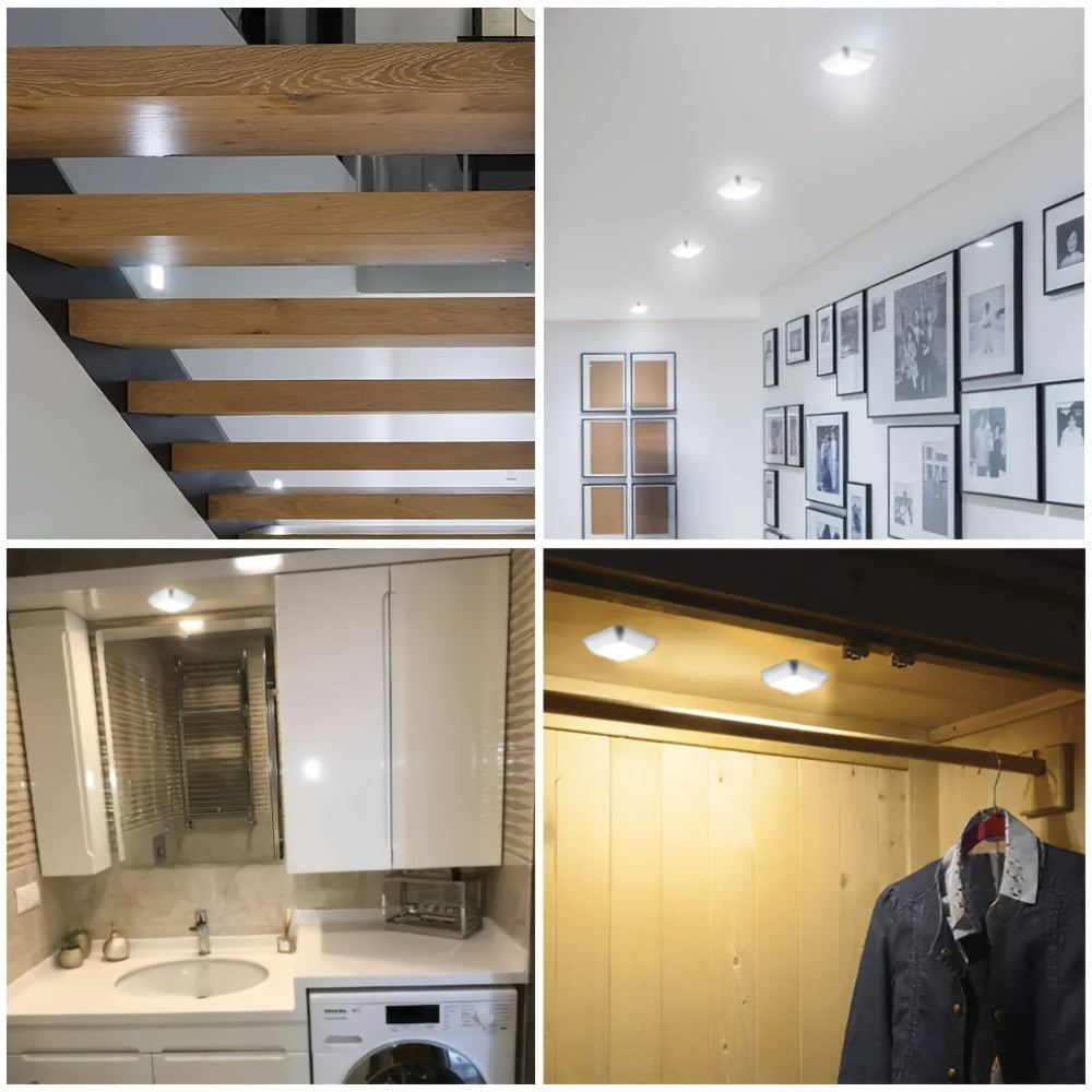 1pc 6LED Motion Sensor Night Light LED Wall Lamp Closet Cabinet Stair Wireless for Ladder Bedroom Corridor Staircase Indoor Decoration