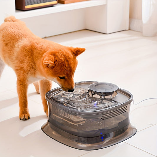 1.19gal Transparent Automatic Pet Water Fountain with Smart Silent Pump - USB Powered, Advanced Filtration for Cats & Dogs, Ideal for Small to Large Pets, Pet Hydration Solution|Modern Pet Accessory|Easyclean Pet Fountain, Wa