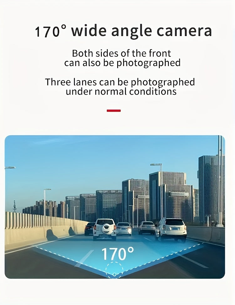 [Dash Cam] Dash Cam Front and Inside, HD 1080P Recording Car DVR Cam with 170° Wide Angle, Night Vision,Small Dash Camera for Cars, 24h Parking Monitor, Loop Recording,G-Sensor, Without SD Card
