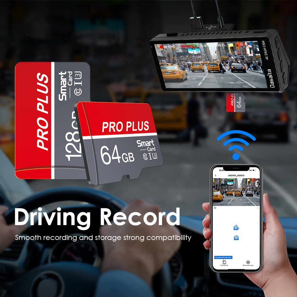 MICRODRIVE High-Speed Class 10 U3 Pro Plus Memory Card - Red & Gray, 4GB to 256GB, Reliable Performance for Smartphones, Tablets & More