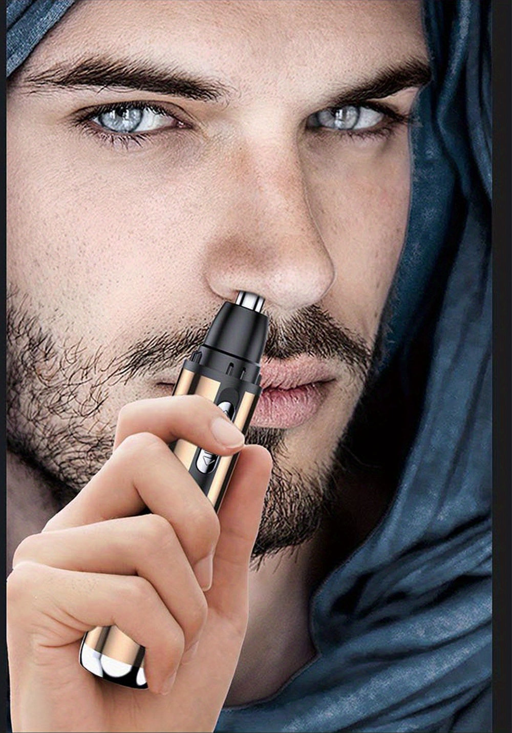 [400mAh Rechargeable Nose Trimmer] WEEME Electric Nose Hair Trimmer, Metal Nose Hair Shaver with Rechargeable Lithium Battery, USB Charging, 400mAh Capacity