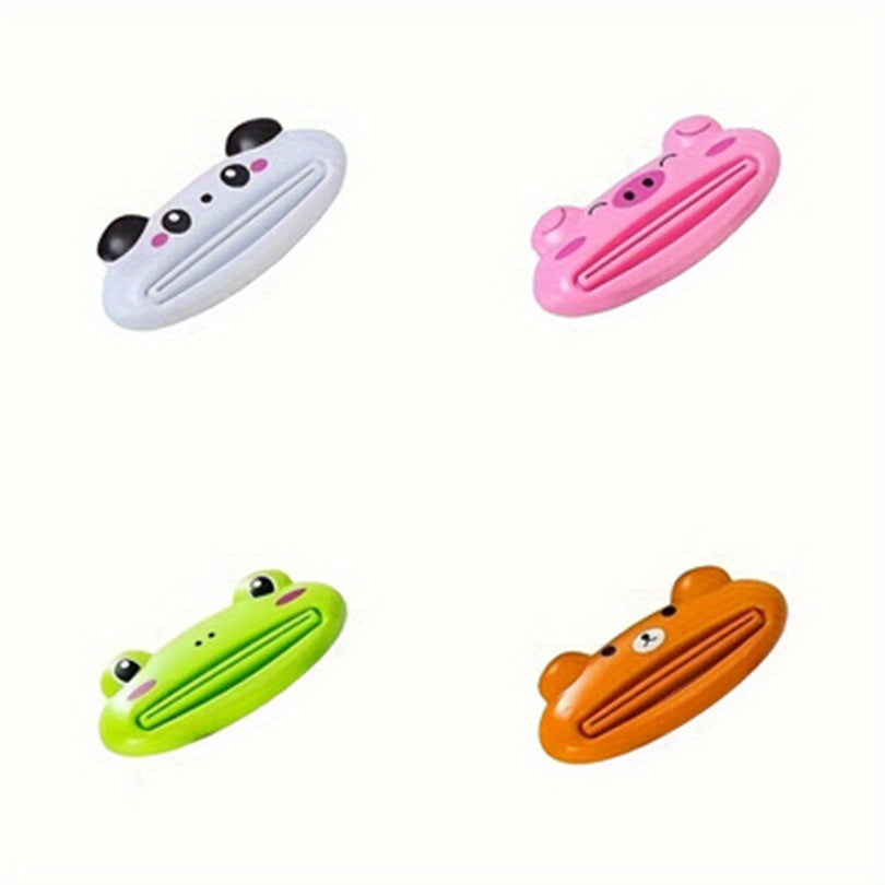 1pc Cartoon Animal Toothpaste Squeezer, 4 Cute Designs, Kids' Bathroom Accessories