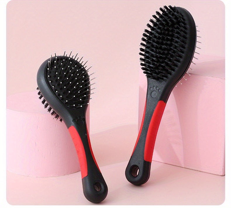 Dog Brush Cat Pet Grooming Comb 2 In 1 Double Sided Pin Cleans For Pets Shedding And Dirt Grooming Tool