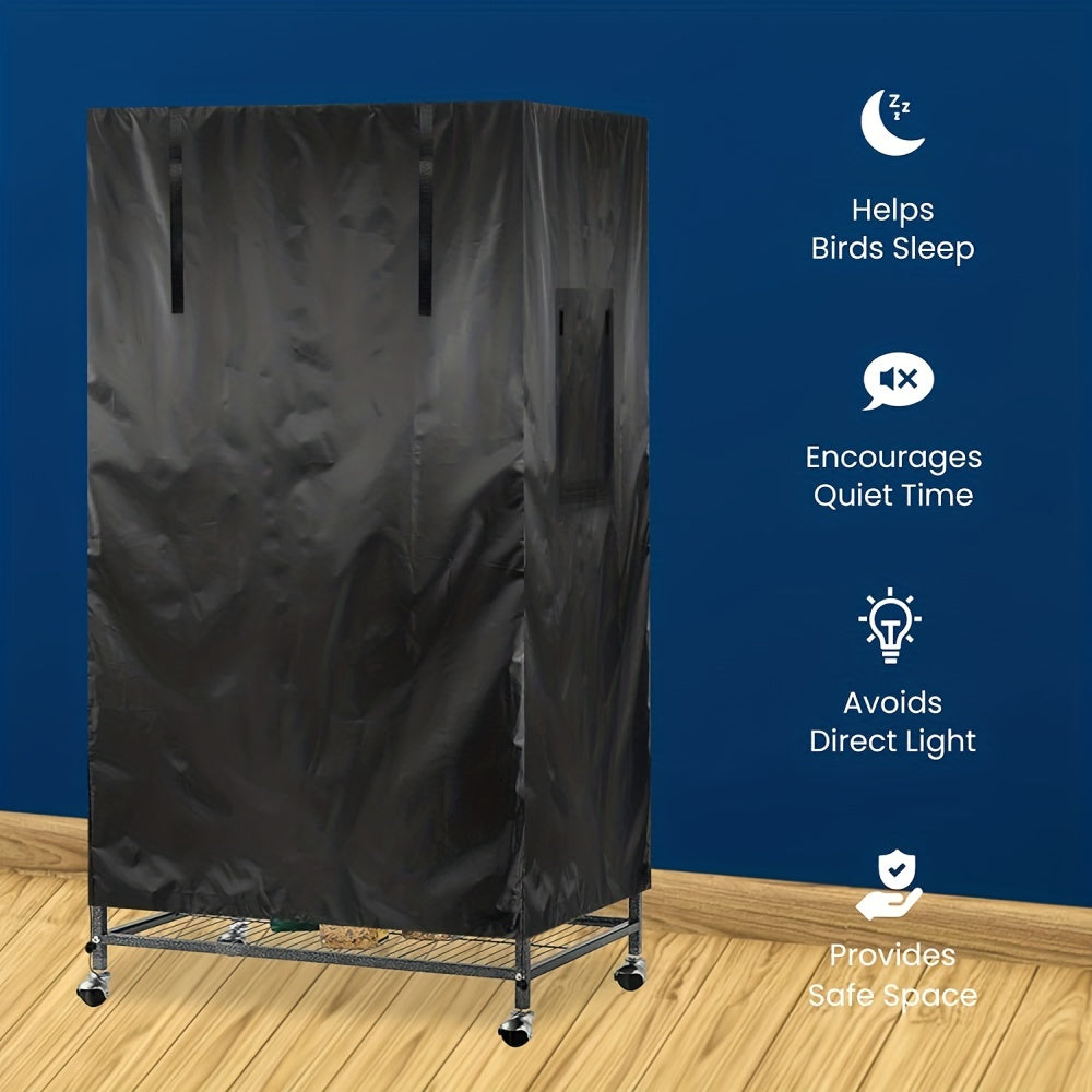 Fit "Good Night" Blackout Bird Cage Cover - Lightweight, Breathable Polyester with Privacy Protection for Small Pets, Ideal for Parrots & Small Animals, Bird Cage Accessories