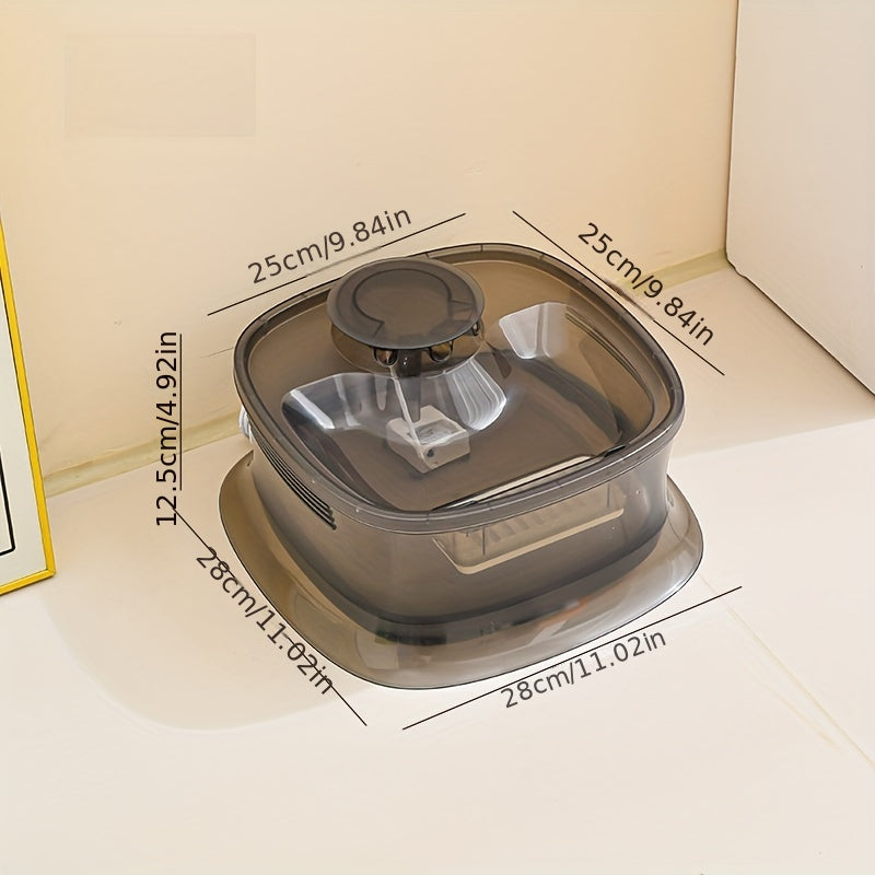 1.19gal Transparent Automatic Pet Water Fountain with Smart Silent Pump - USB Powered, Advanced Filtration for Cats & Dogs, Ideal for Small to Large Pets, Pet Hydration Solution|Modern Pet Accessory|Easyclean Pet Fountain, Wa